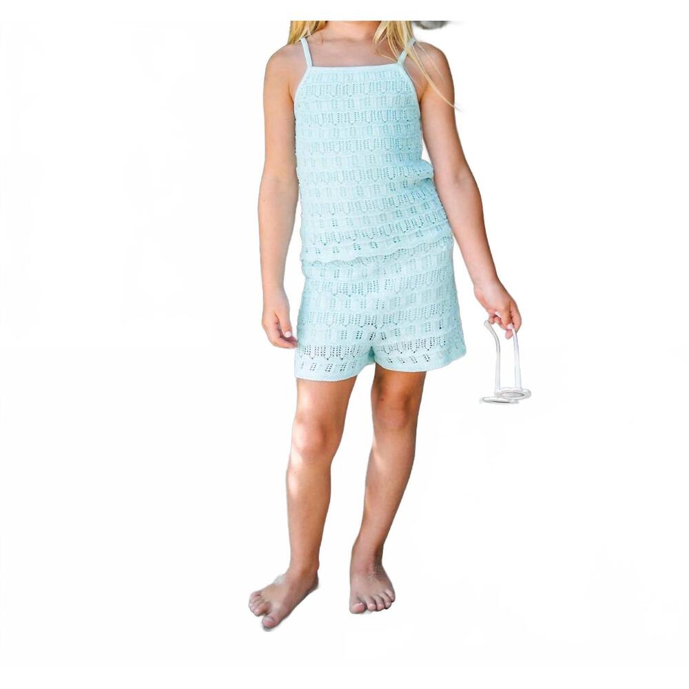 NEW PILY Q kids milo top and short set in ice